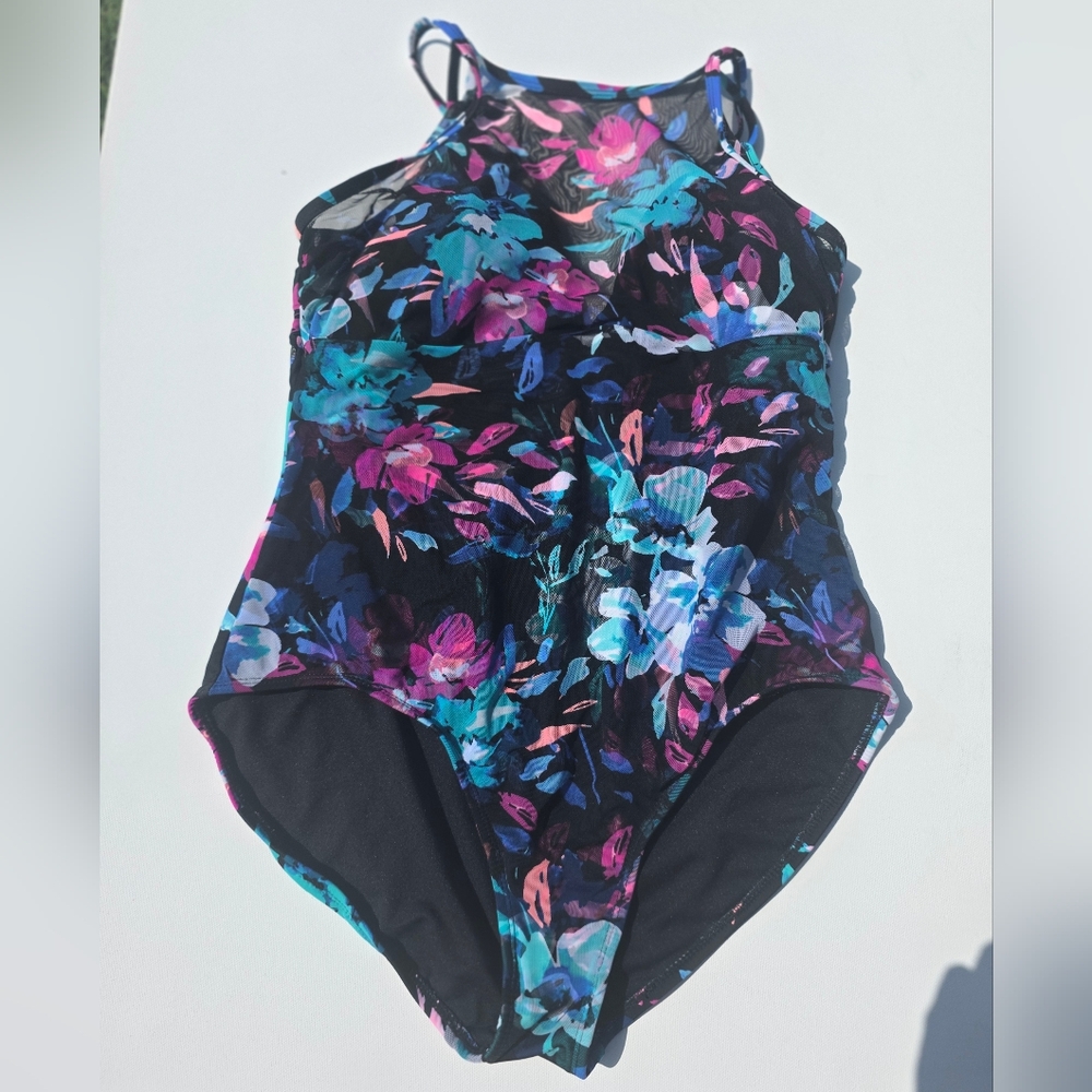 Floral One Piece Swimsuit XL